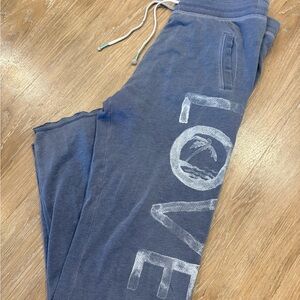 Victoria's Secret Navy Blue Boot Cut Lounge Pants with 'LOVE' Graphic Y2K